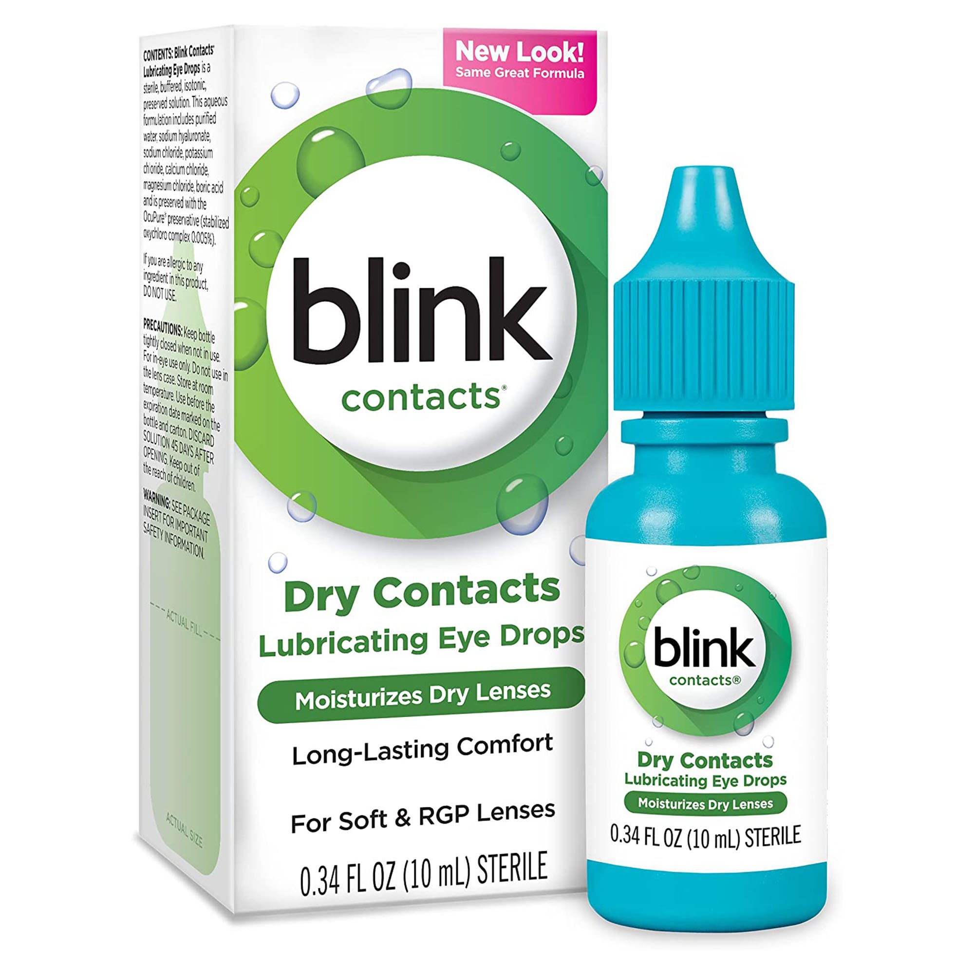 Blink Contacts Purified Water / Sodium Chloride Contact Lens Solution, 0.34 oz. MK 725899
