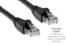 Cat6A Ethernet Patch Cable, Half-moon Boot, UTP, 2 ft, Black