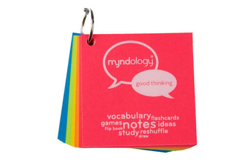 Study Cards Ringed - Note Size (Bright Colors)