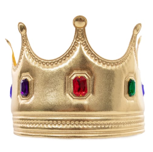Little Adventures Gold King Full Crown Dress Up Accessory