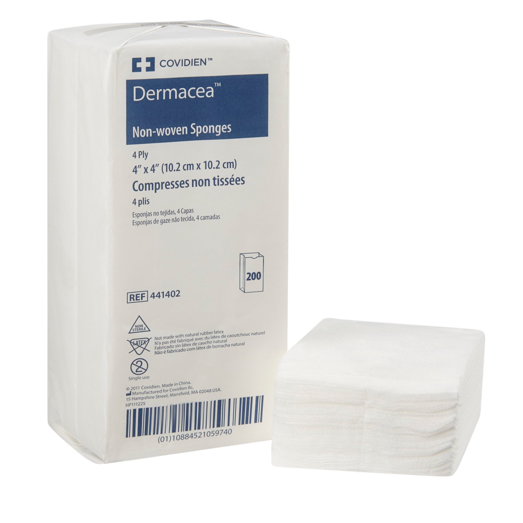 Dermacea Nonwoven Sponge, 4 x 4 Inch, 4-Ply MK 516461