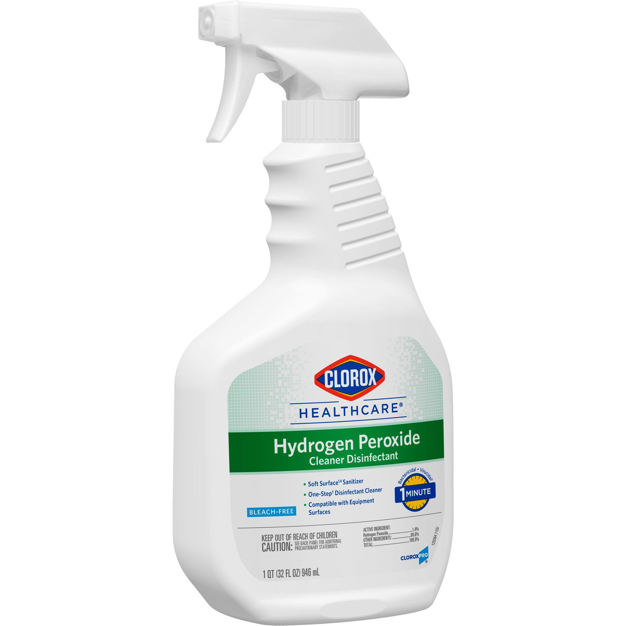 Clorox Healthcare Hydrogen Peroxide Cleaner Disinfectant, Spray Bottle, 32 oz. MK 800195