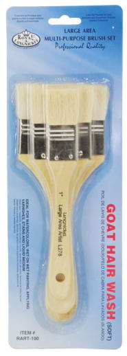 Royal & Langnickel Goat Hair Watercolor Large Paint Brush Set (3 pack)