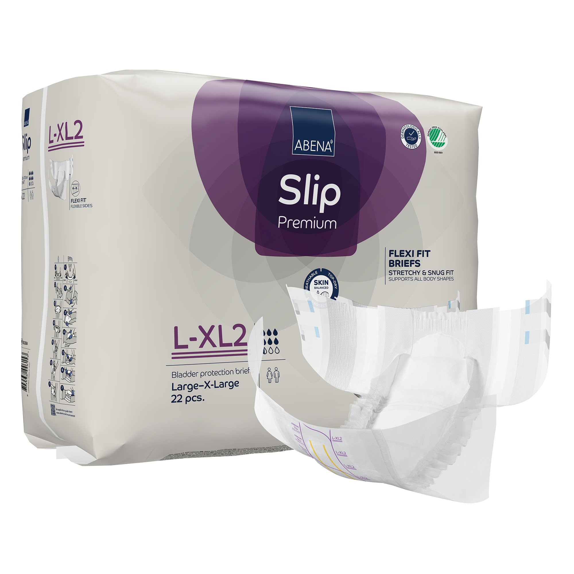 Abena Slip Premium Flexi Fit Incontinence Briefs, L-XL2 MK 1246194