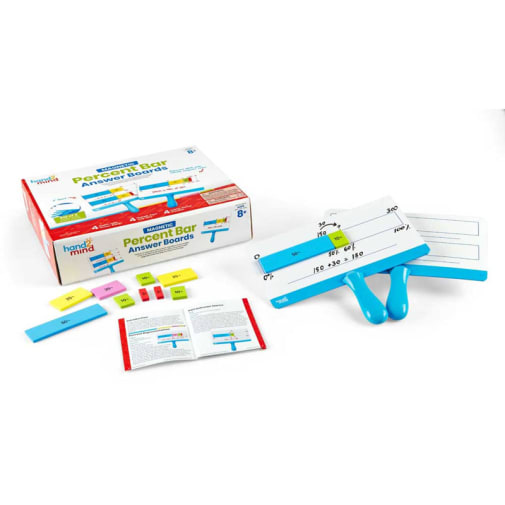 Magnetic Percent Bar Answer Boards, Set of 4