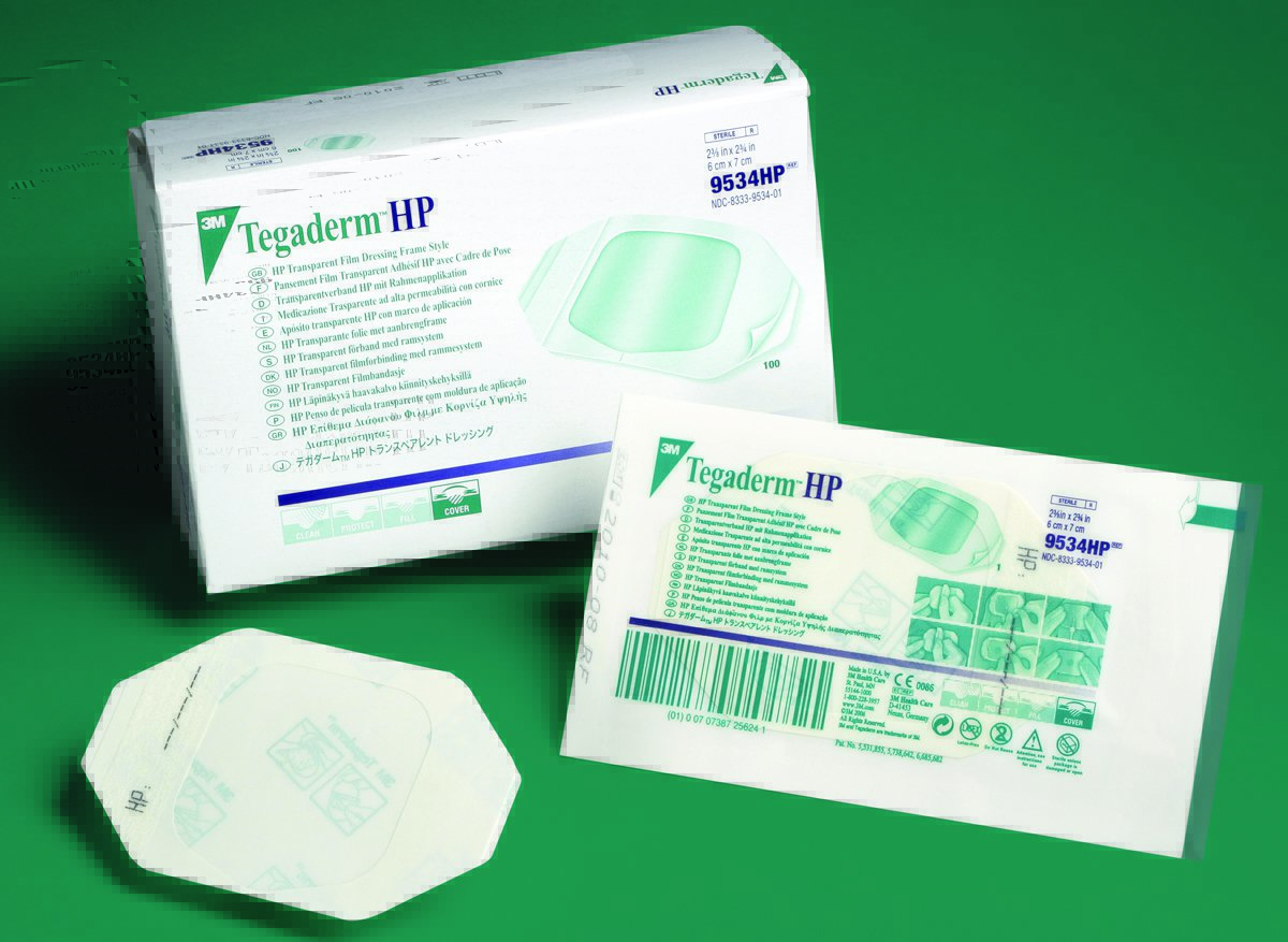 3M Tegaderm HP Transparent Film Dressing, 4 x 4 Inch Oval MK 210037