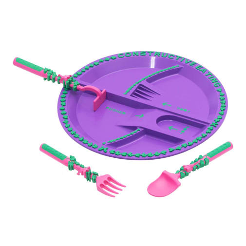 Garden Fairy Utensil Set and Plate (Constructive Eating)