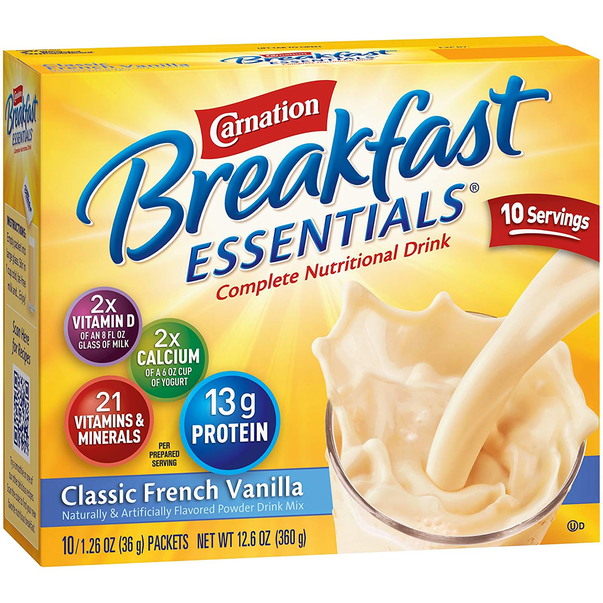 Carnation Breakfast Essentials Vanilla Nutritional Drink MK 810730