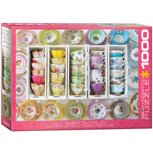 Eurographics Colorful Tea Cups 1000-piece Jigsaw Puzzle