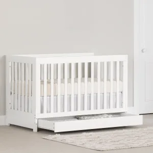 Crib with Drawer and Toddler Rail