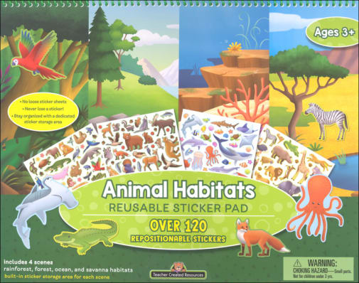 Reusable Sticker Pads - Animal Habitats