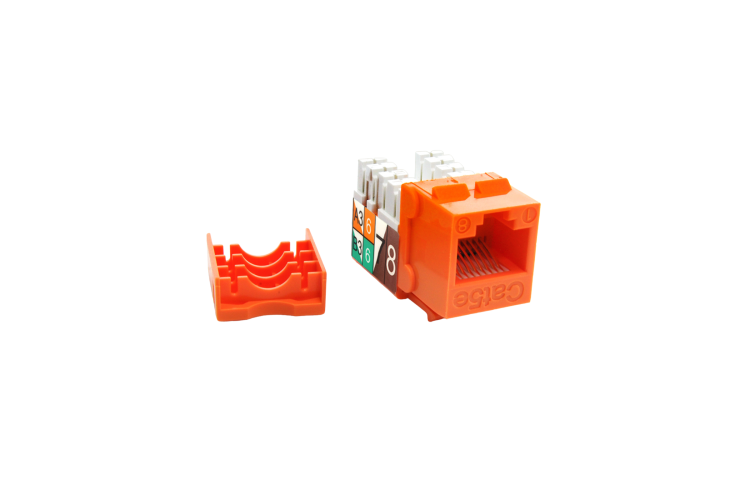 Cat5e RJ45 110 Type Keystone Jack, Orange