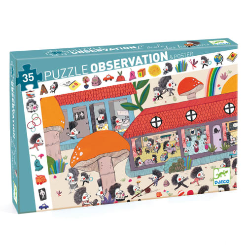 Djeco Hedgehog School Observation Puzzle (35 pieces)