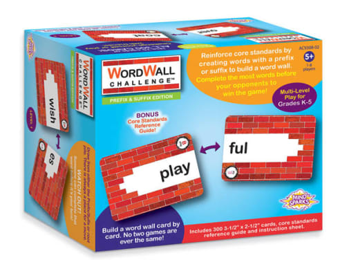 Mind Sparks WordWall Challenge Card Game - Prefixes & Suffixes