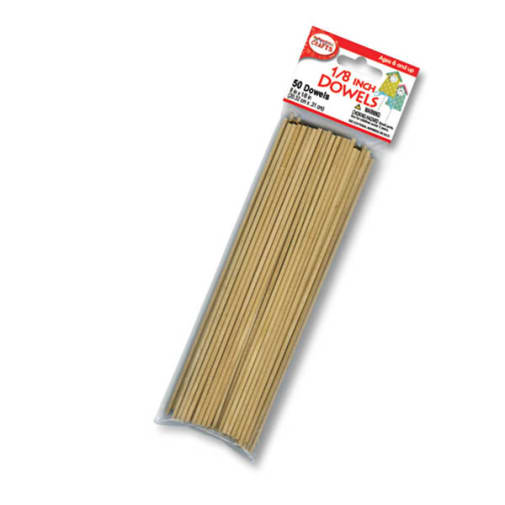 Wooden 1/8" Dowels (50 pieces)