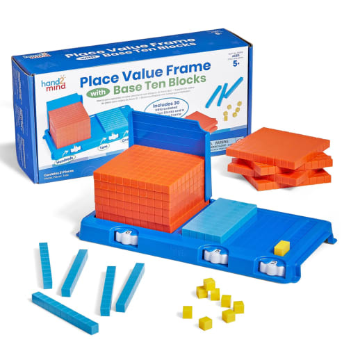 Place Value Frame with Base Ten Blocks
