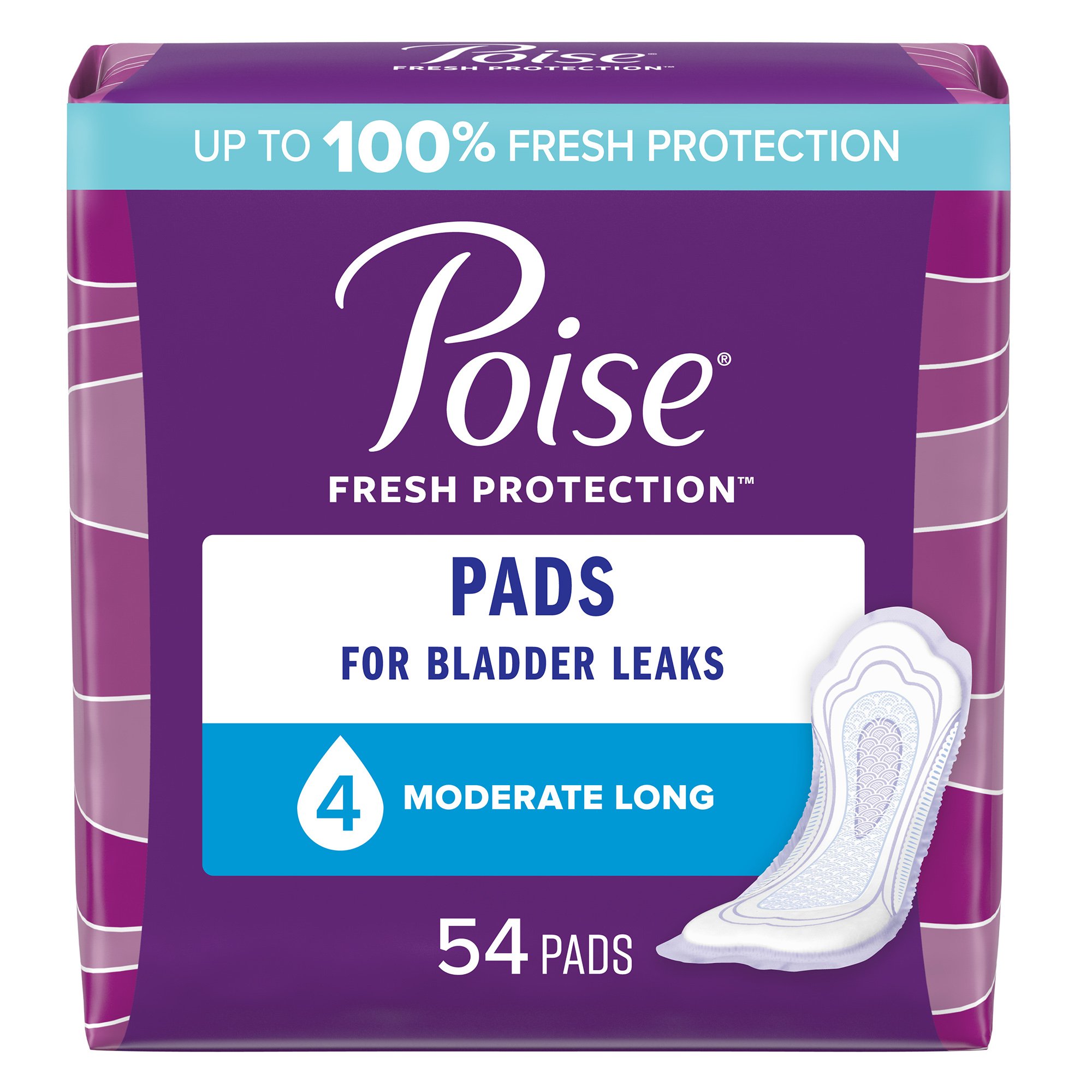 Poise Bladder Control Pads, Adult Women, Moderate Absorbency, 12.2 Inches MK 1100865