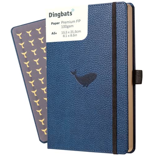 Dingbats Wildlife A5 Blue Whale Notebook - Lined