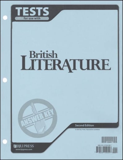 BJU Press British Literature Testpack Key Updated Version