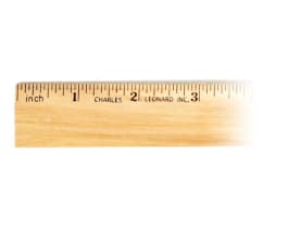 Single Big Ruler Ruler - Wood - Single Bevel/Metal Edge