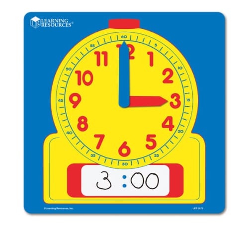 Learning Resources Write & Wipe Demonstration Clock