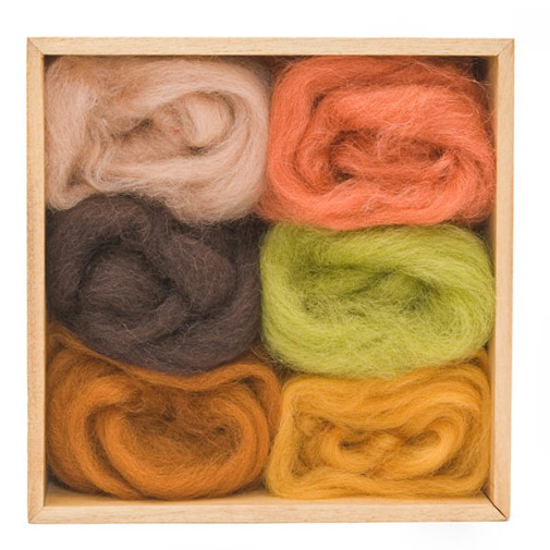 Multi Color Wool Roving Rolls by Dimensions