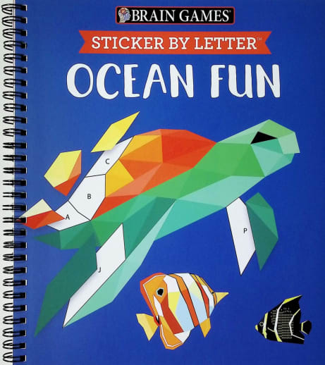 Sticker By Letter: Ocean Fun (Brain Games) 52 pages