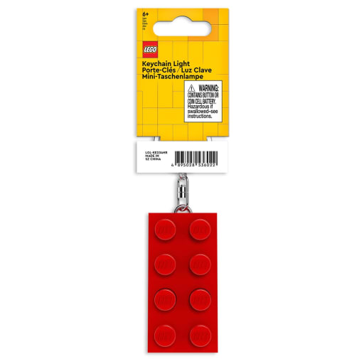 LEGO Keychain Light - Red 2x4 Brick