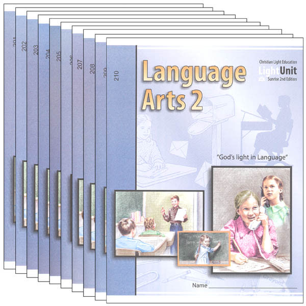 Christian Light Language Arts LightUnit 201-210 Set Sunrise 2nd Edition