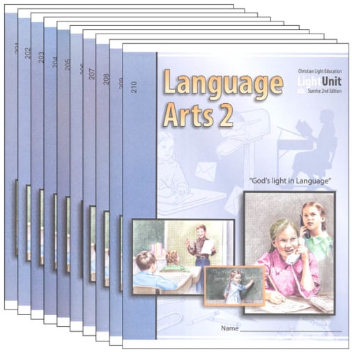Christian Light Language Arts LightUnit 201-210 Set Sunrise 2nd Edition
