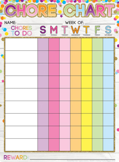 Confetti Chores PosterMat Pals Space Savers