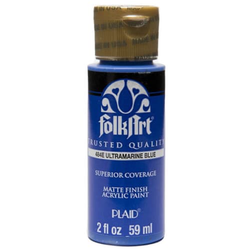 Folkart Color Acrylic Paint Brilliant Ultramarine - 2 oz