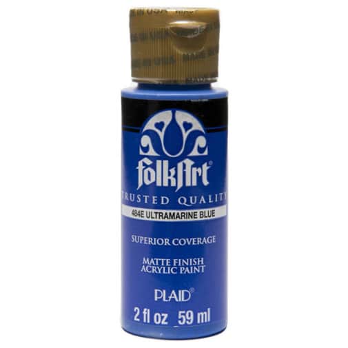 Folkart Color Acrylic Paint Brilliant Ultramarine - 2 oz