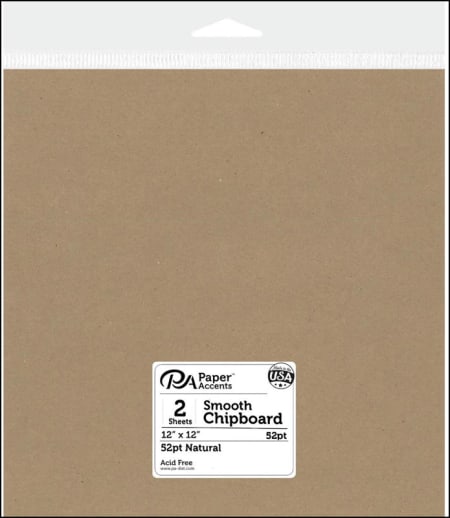 Paper Accents Chipboard - 12x12 (Natural 2 pieces)