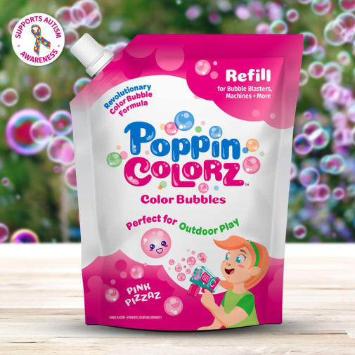 Poppincolorz Color Bubbles 14oz Refill Pouch- Pink Pizzaz