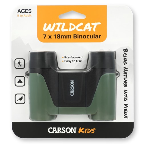 Carson Kids Wildcat 7 x 18 mm Focus-Free Binoculars