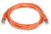 Cat6 Shielded Ethernet Patch Cable, Half-moon Boot, 5 ft, Orange