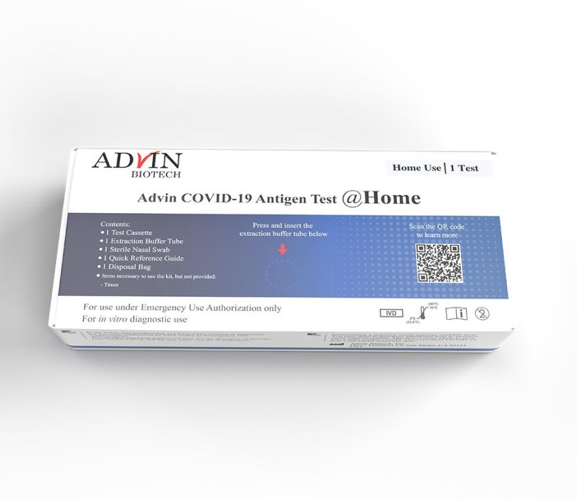 Respiratory Test Kit Advin COVID-19 Antigen Test 24 Tests MK 1246566