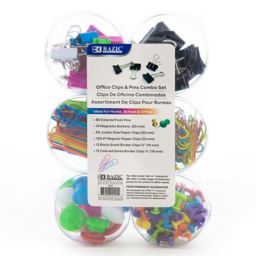 Office Clips & Pins Combo Set