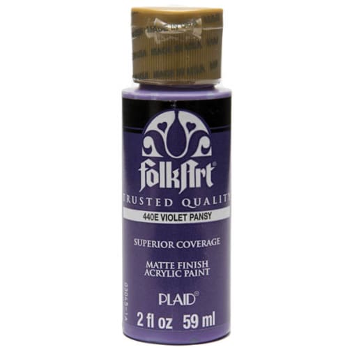Folkart Color Acrylic Paint Violet Pansy - 2 oz