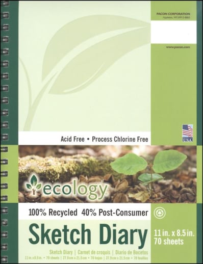Ecology Sketch Diary 11" X 8 1/2" 70 Sheets