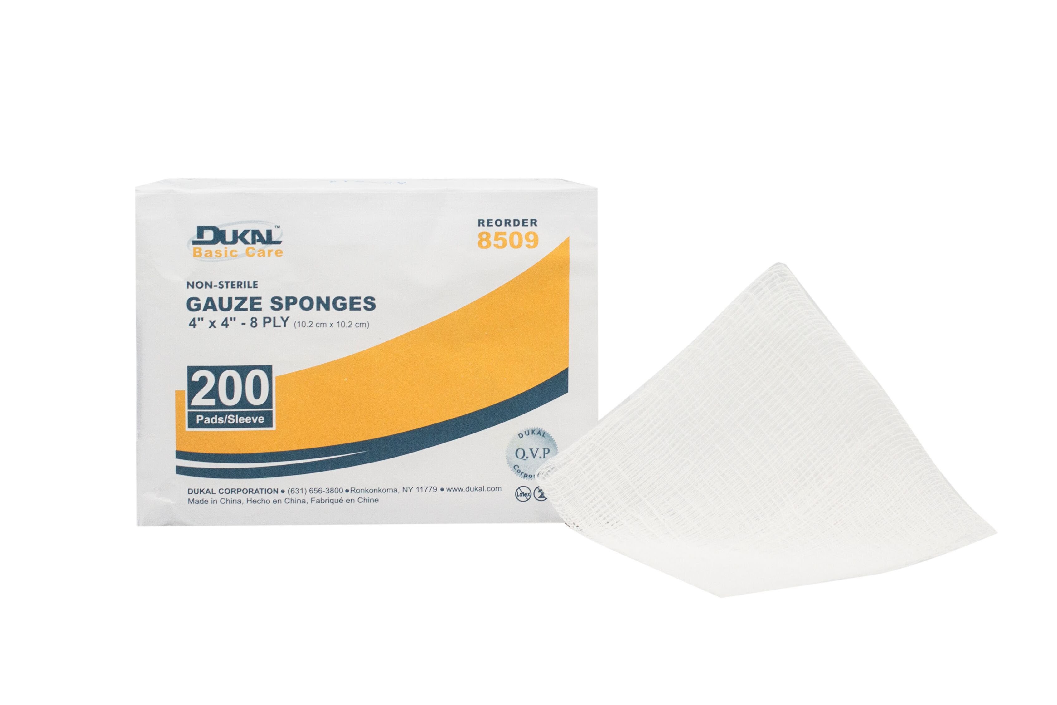 Dukal Gauze Sponge, 4 x 4 Inch, 8-Ply MK 919336