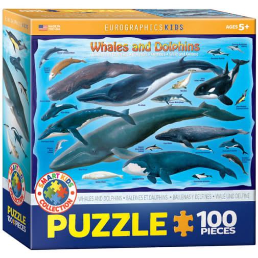 Eurographics Whales and Dolphins Puzzle - 100 Pieces