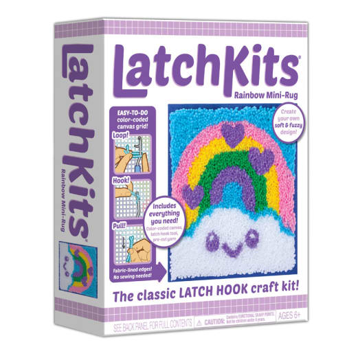 Latchkits Smiling Rainbow Mini Rug Kit
