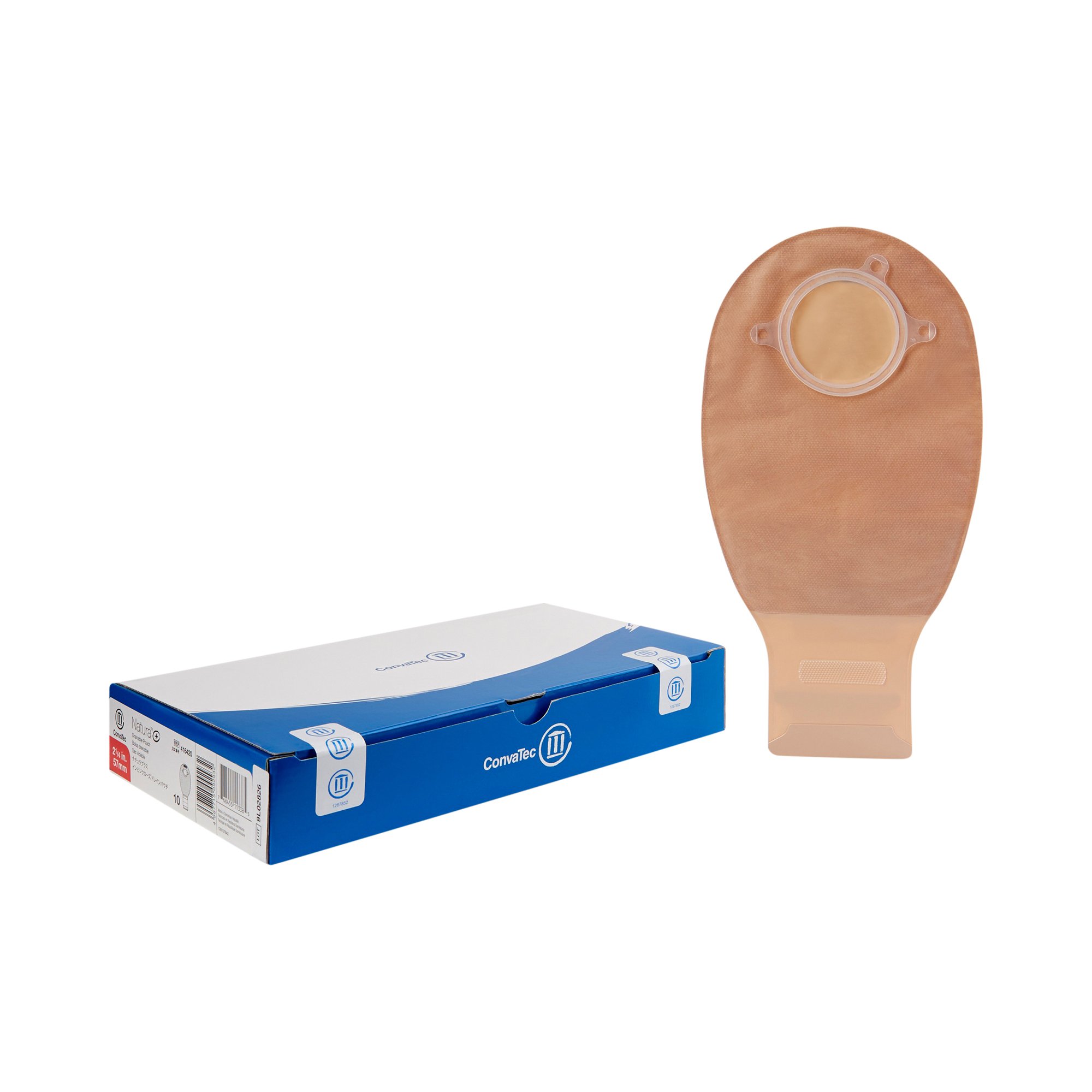 Natura Beige Filtered Ostomy Pouch, 12-Inch Length, 57mm Flange MK 801309