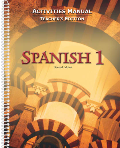BJU Press Spanish 1 Student Activity Manual Teacher Edition