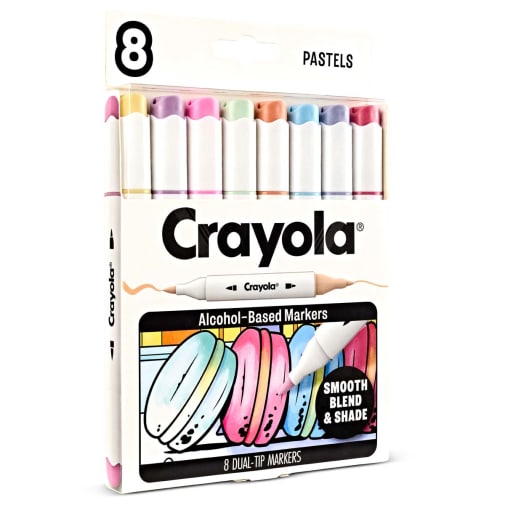 Crayola Creative Enthusiast Alcohol Marker Color Collection, Pastels (8 count)