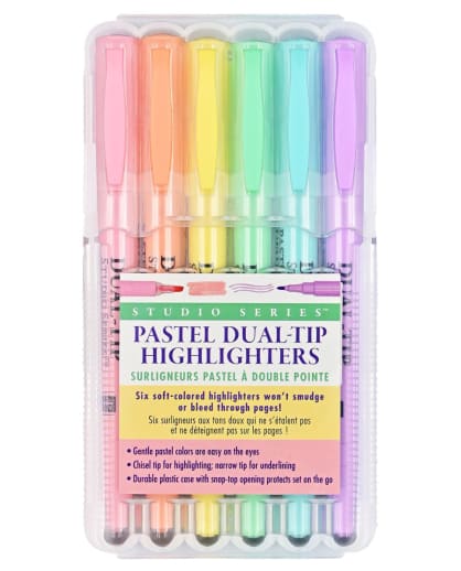 Studio Series Pastel Dual-Tip Highlighters