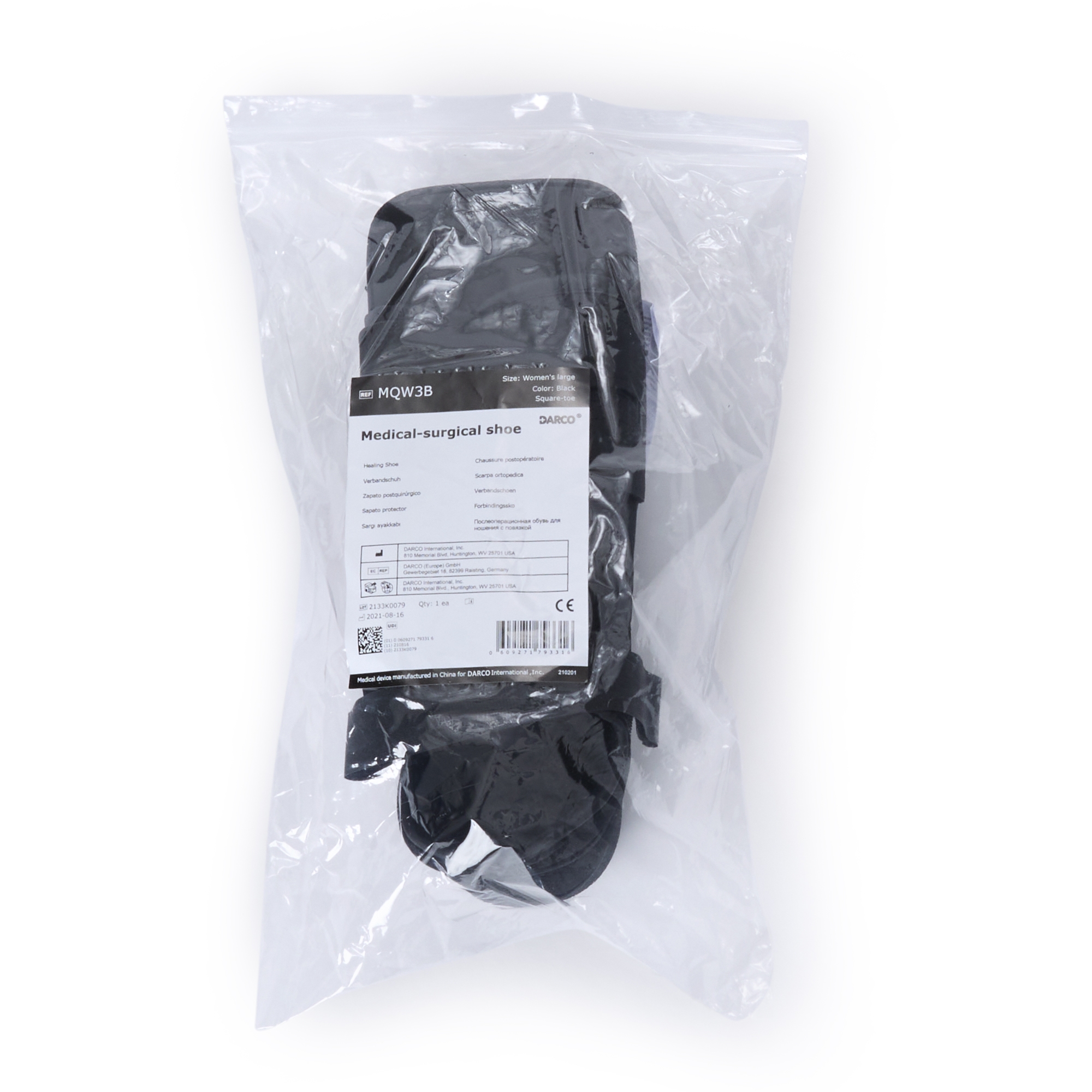 Darco MedSurg Post-Op Shoe, Women's, Large, Black MK 683889