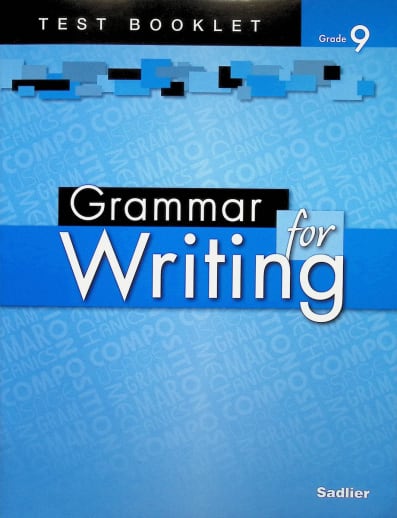 Grammar for Writing Test Booklet Grade 9